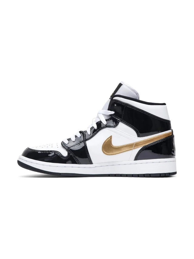 Air Jordan 1 Mid Patent SE 'Black Gold'