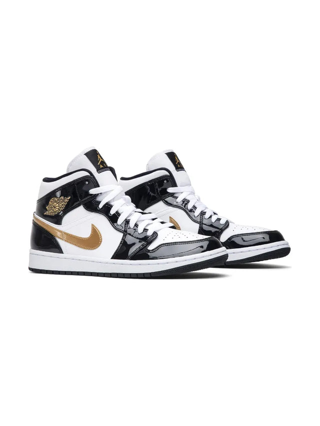 Air Jordan 1 Mid Patent SE 'Black Gold'