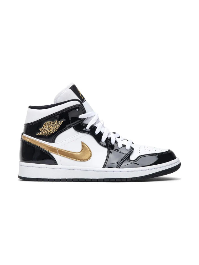 Air Jordan 1 Mid Patent SE 'Black Gold'