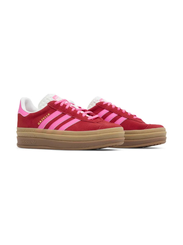 Wmns Gazelle Bold 'Collegiate Red Lucid Pink'